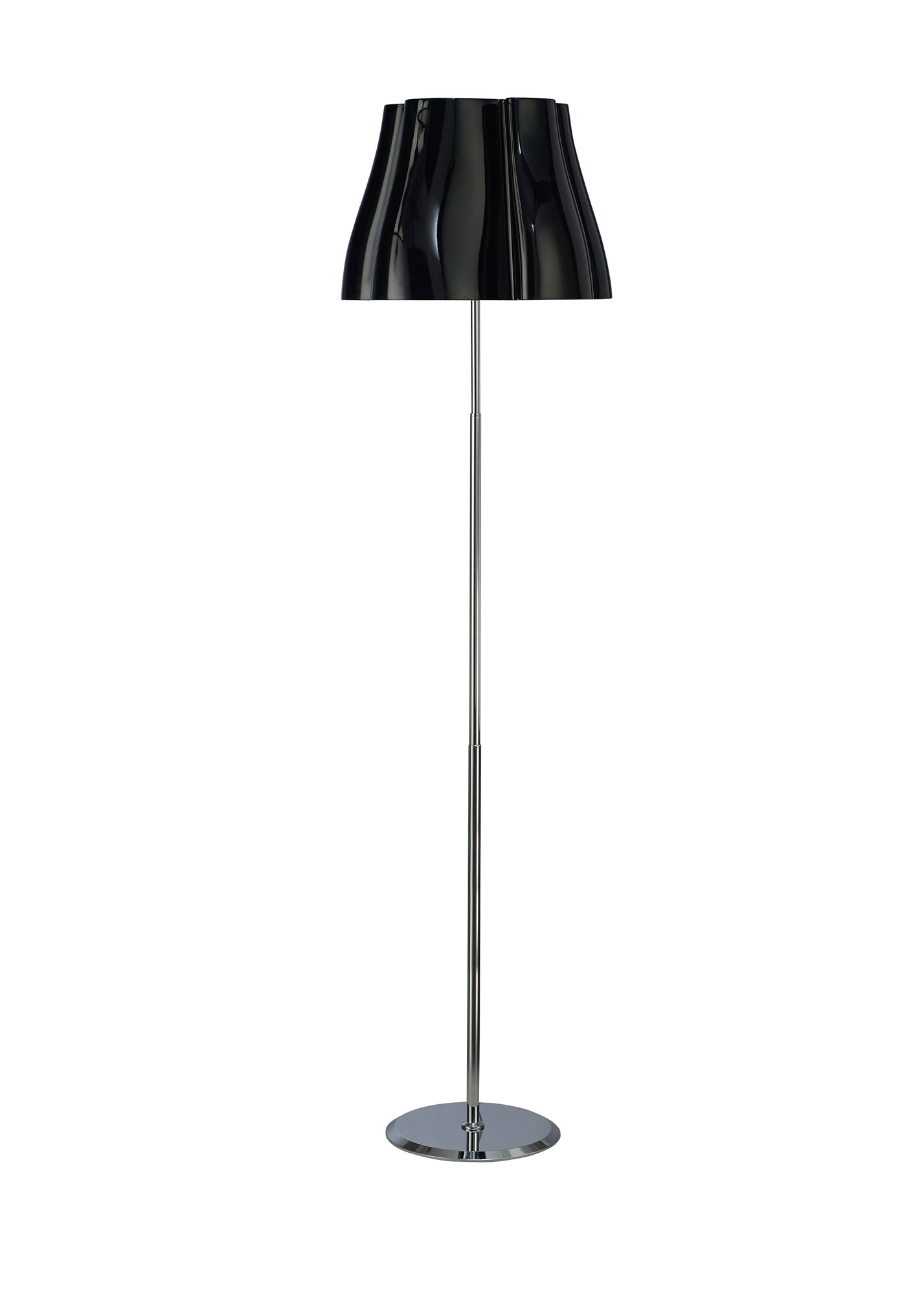 M3723  Miss 165cm Floor Lamp 3 Light Gloss Black